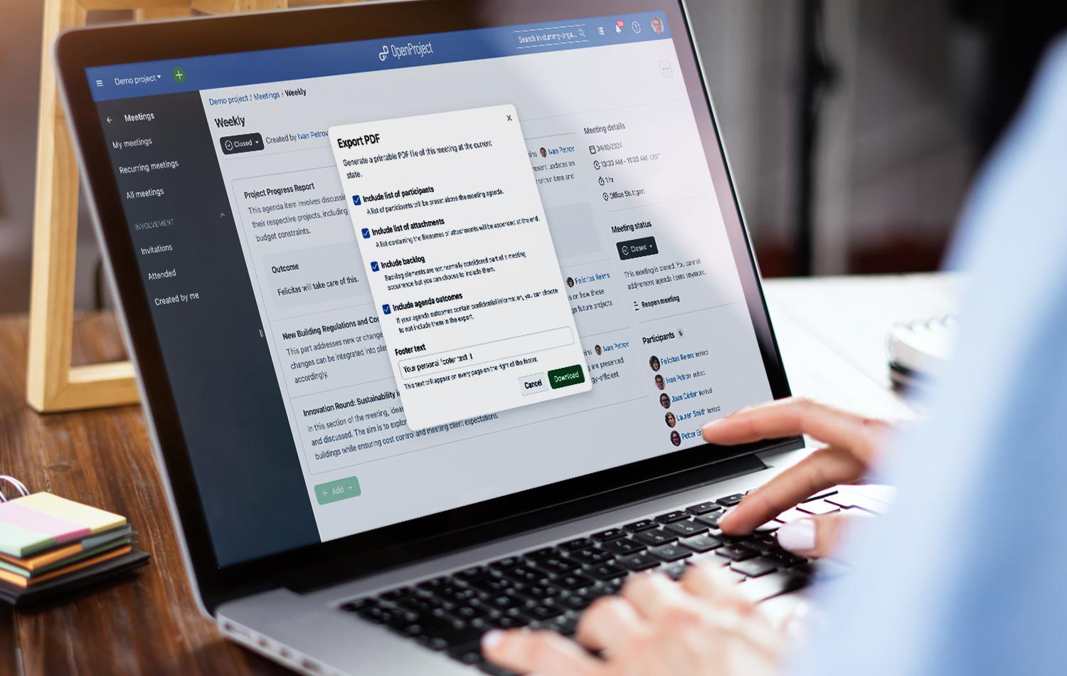 Document and print meetings: Tasks, outcomes and minutes — all in one software Document and print meetings: Tasks, outcomes and minutes — all in one software