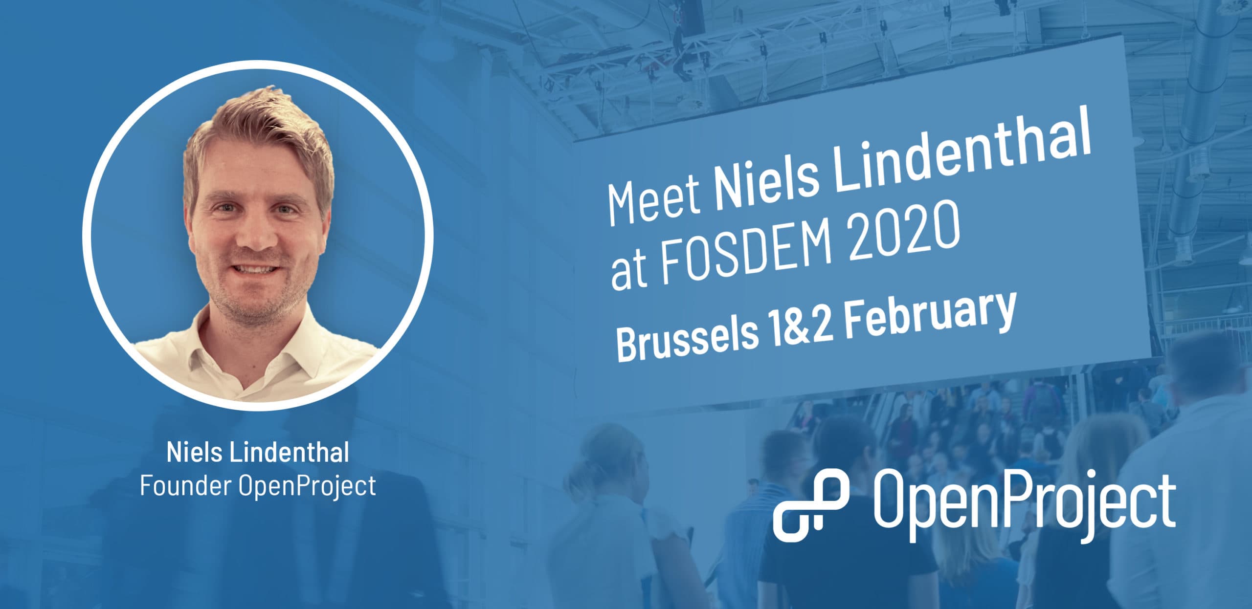 FOSDEM 2020 - Meet OpenProject founder and CEO Niels Lindenthal FOSDEM 2020 - Meet OpenProject founder and CEO Niels Lindenthal