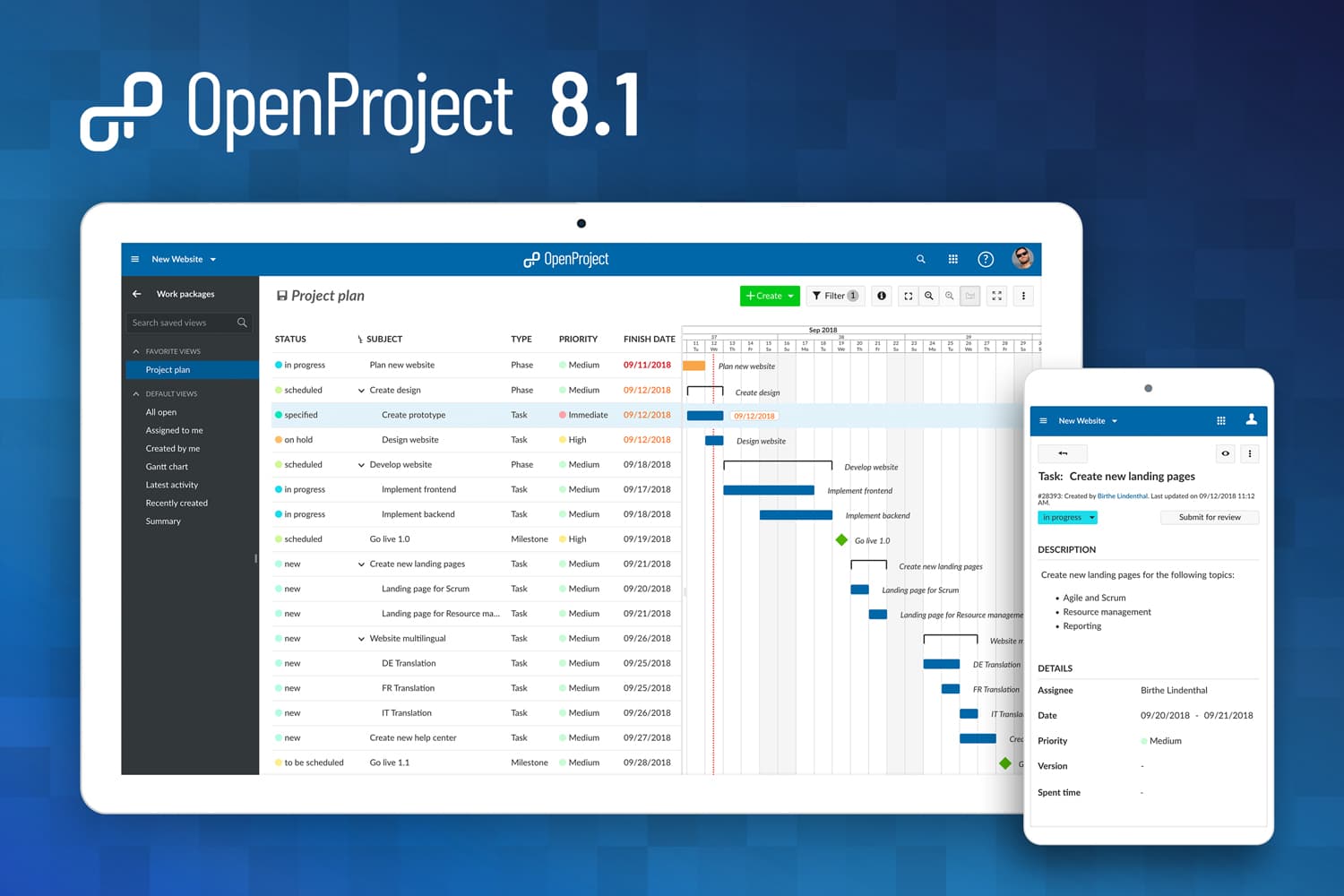 OpenProject 8.1: Easier onboarding, graphs and conditional formatting OpenProject 8.1: Easier onboarding, graphs and conditional formatting