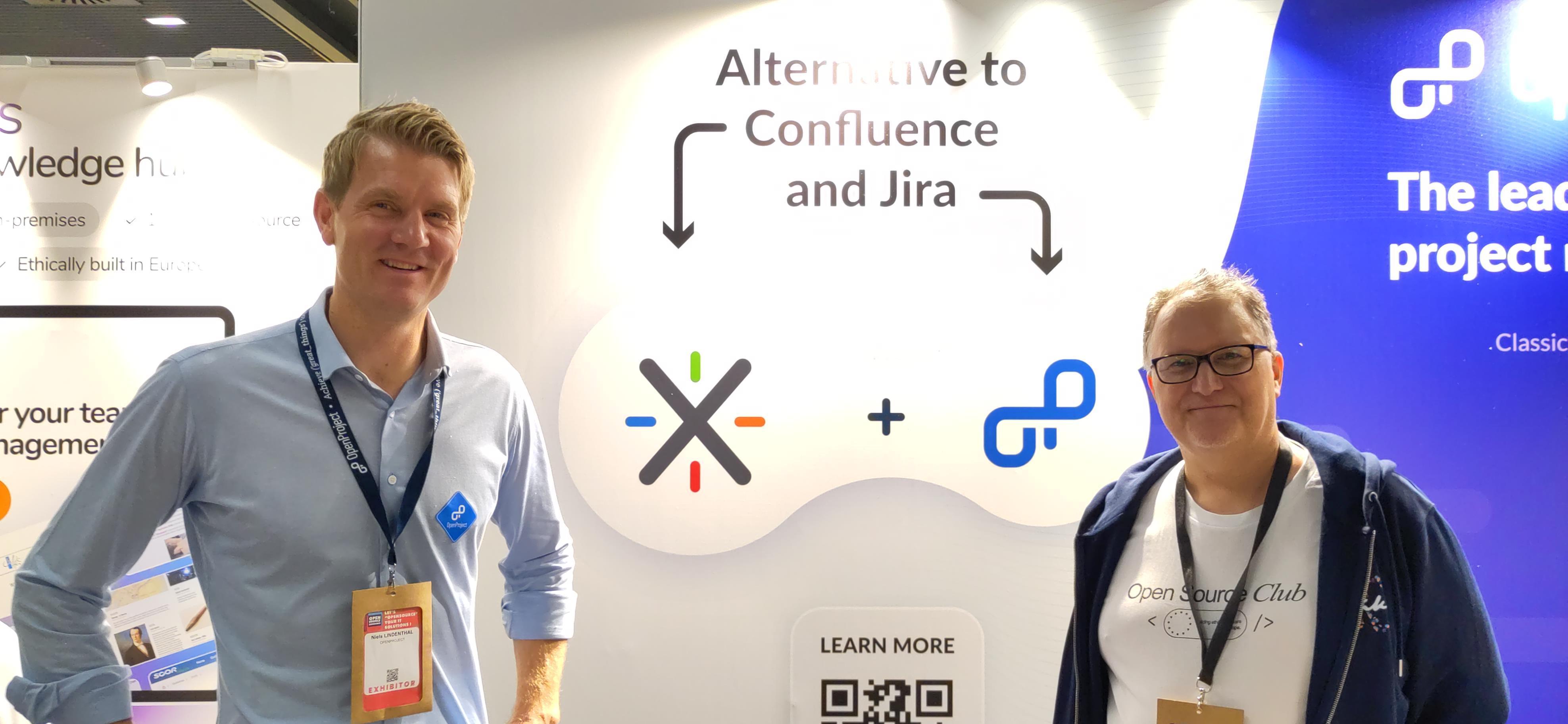 Screenshot of Niels Lindenthal from OpenProject and Ludovic Dubost from XWiki and CryptPad