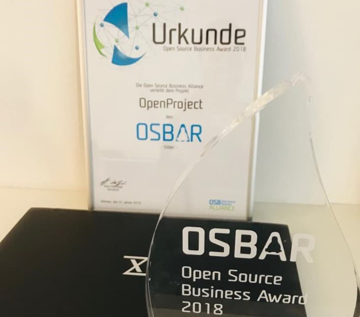 OpenProject wins SILVER OSCAR of the open source scene OpenProject wins SILVER OSCAR of the open source scene