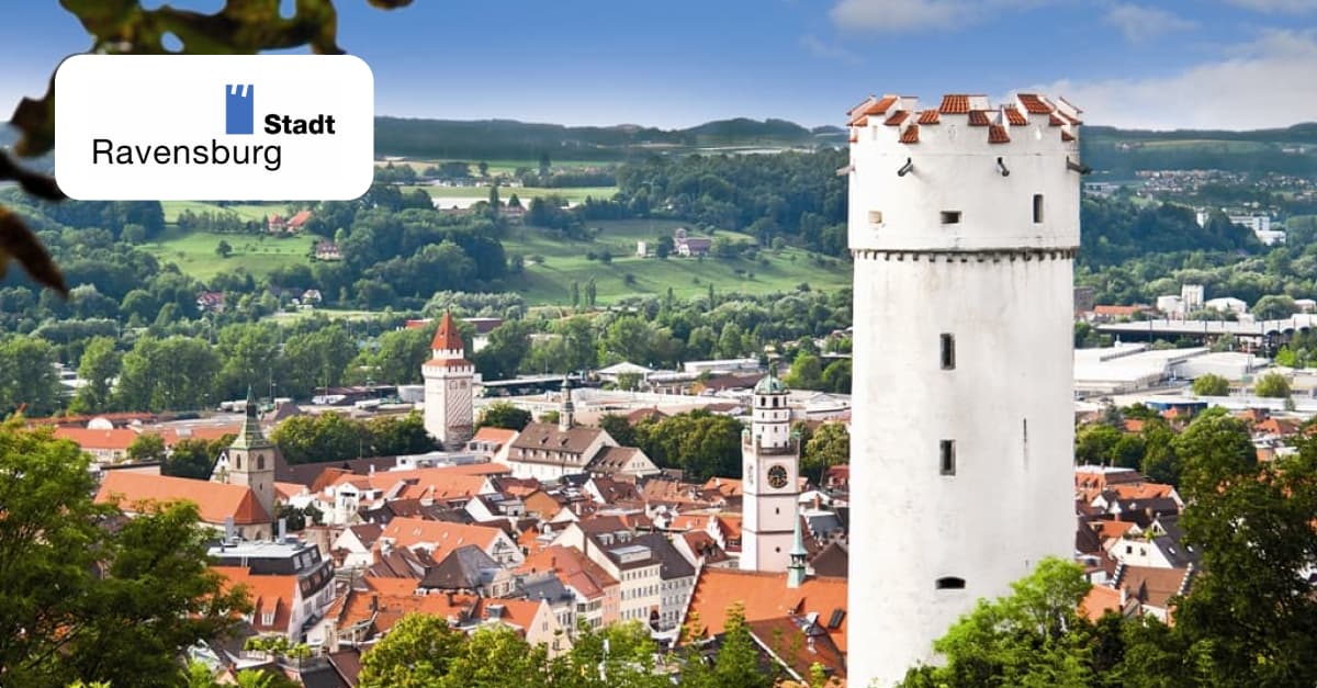 Stadt Ravensburg mit Logo