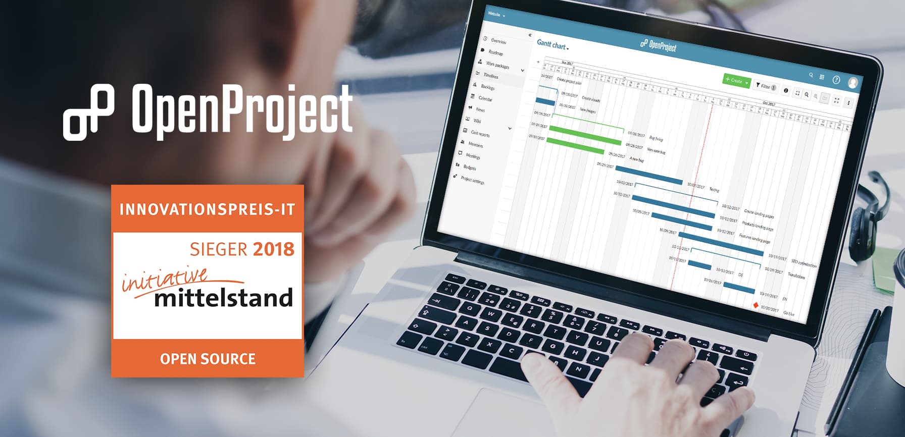 OpenProject is the winner of the INNOVATIONSPREIS-IT 2018 in the OPEN SOURCE category OpenProject is the winner of the INNOVATIONSPREIS-IT 2018 in the OPEN SOURCE category