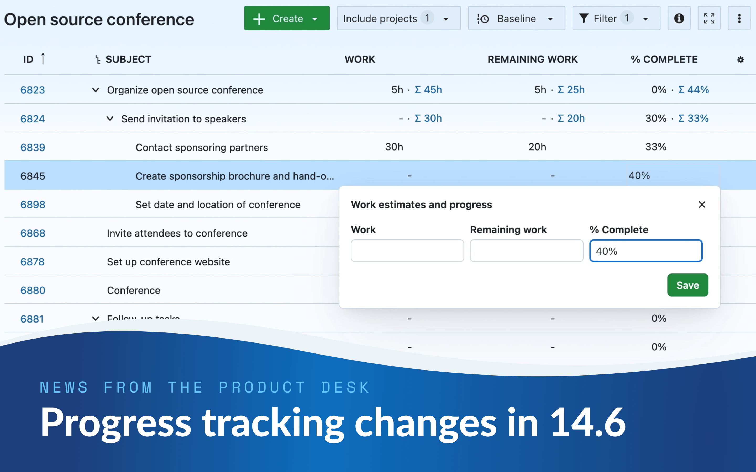 News from the Product Desk: Changes to progress tracking in 14.6 based on user feedback News from the Product Desk: Changes to progress tracking in 14.6 based on user feedback