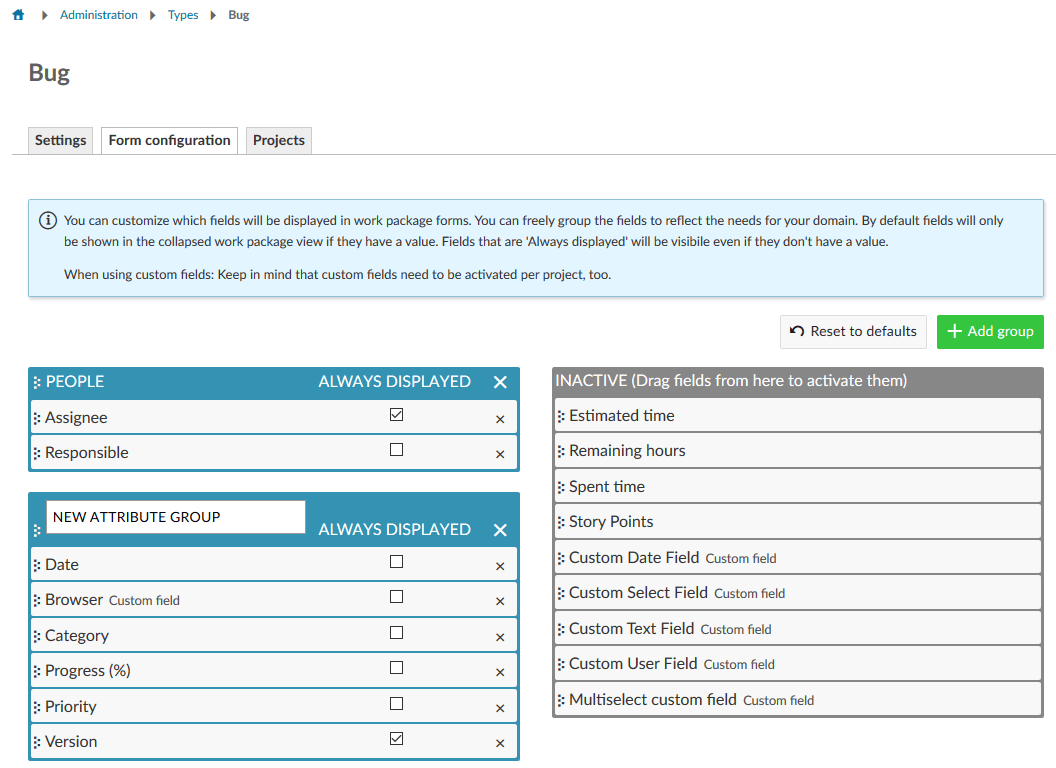 Outlook OpenProject 7.0: Work package attribute groups Outlook OpenProject 7.0: Work package attribute groups