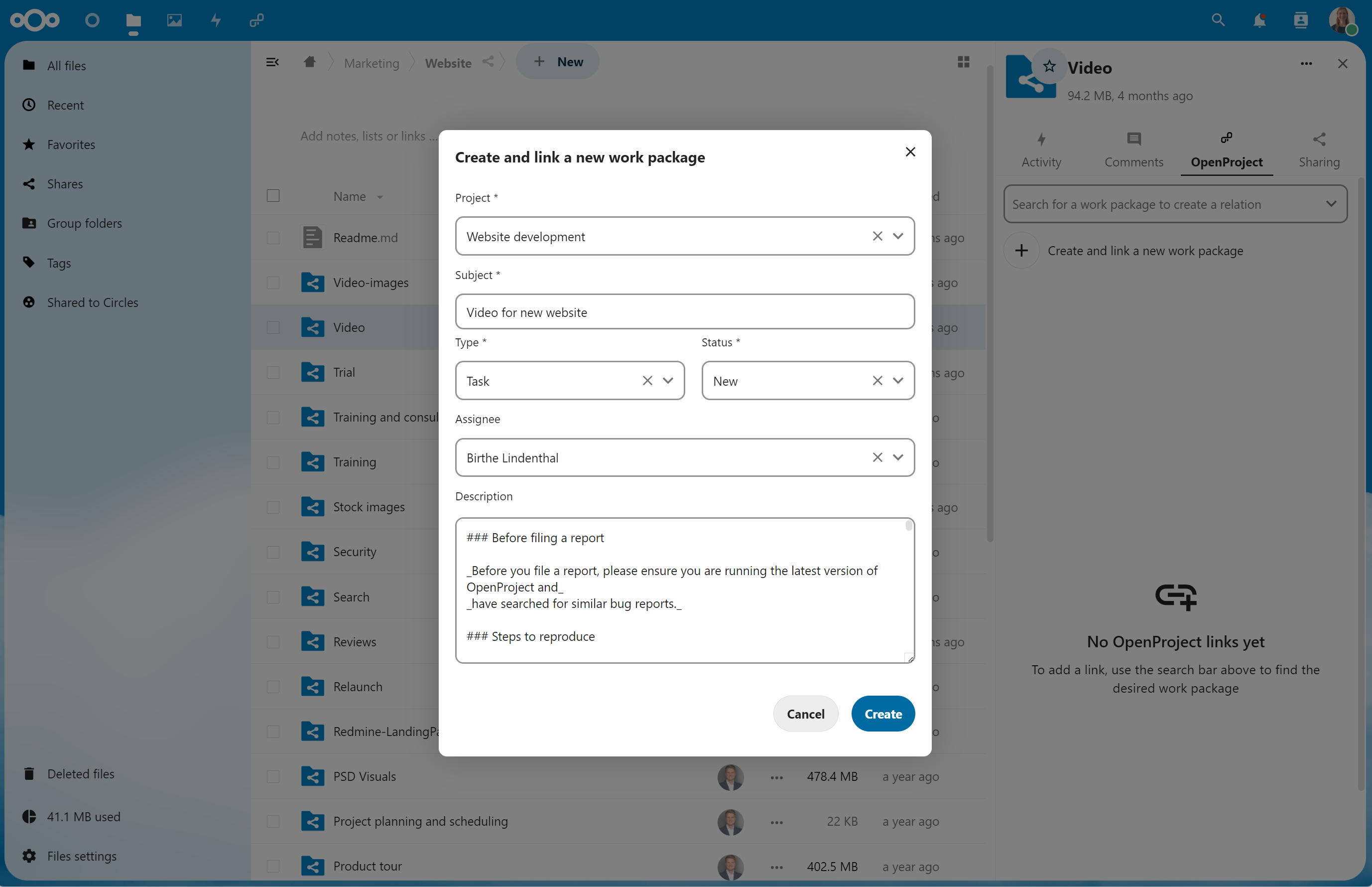 OpenProject integration app for Nextcloud released in version 2.5 OpenProject integration app for Nextcloud released in version 2.5