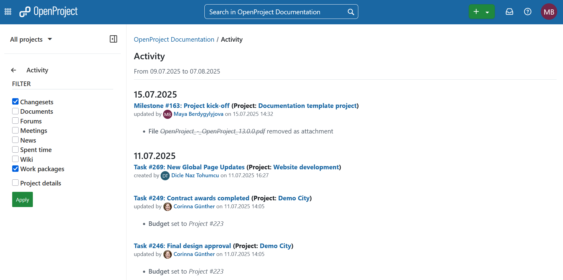 The Activity global module