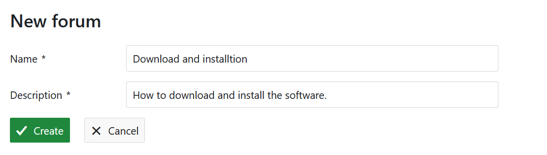 Create new forum in OpenProject