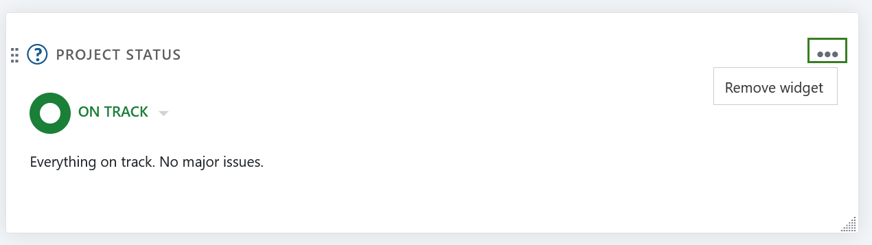 Remove a widget from a project overview page in OpenProject
