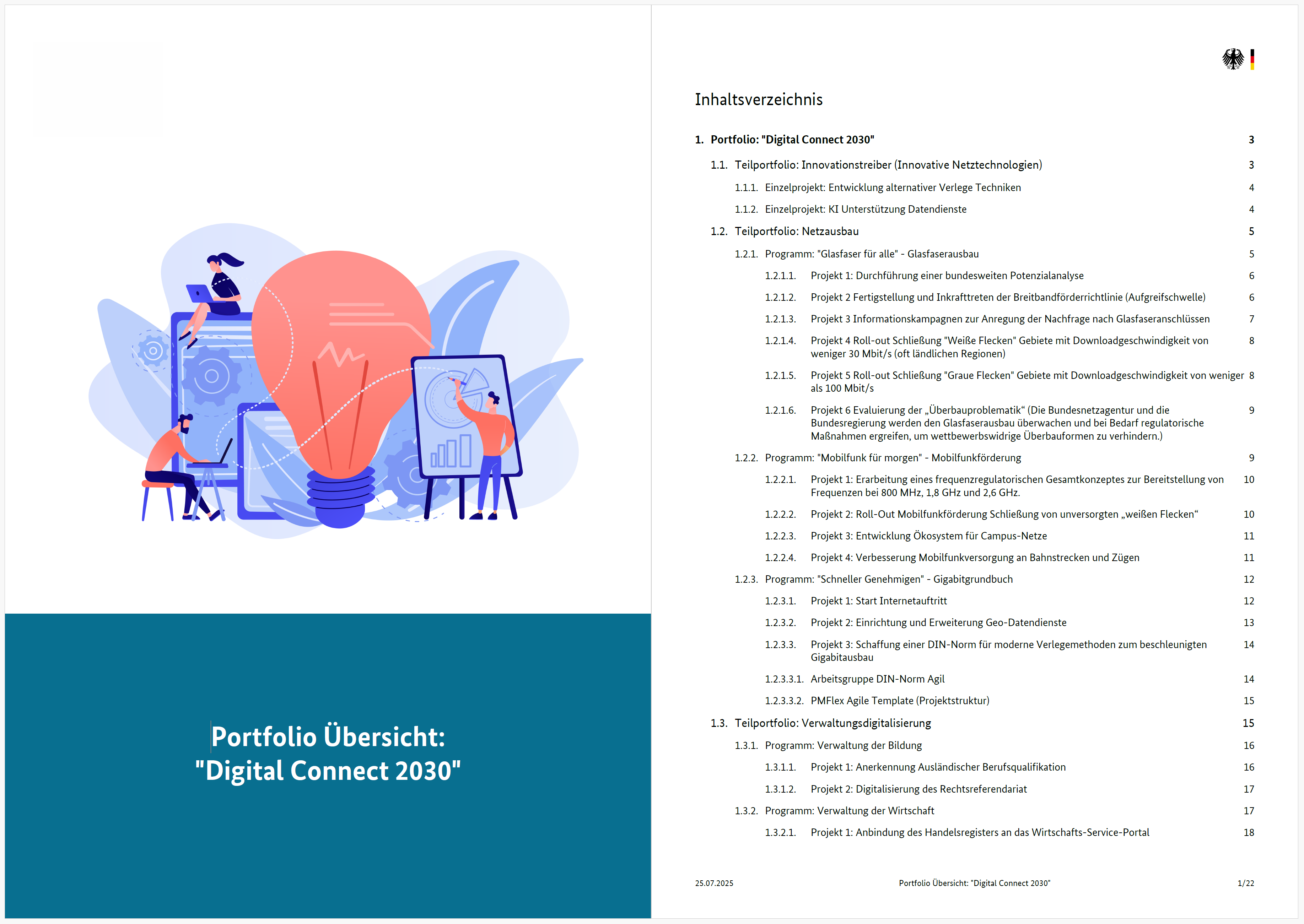 PDF-Export des Portfolio-Statusberichts