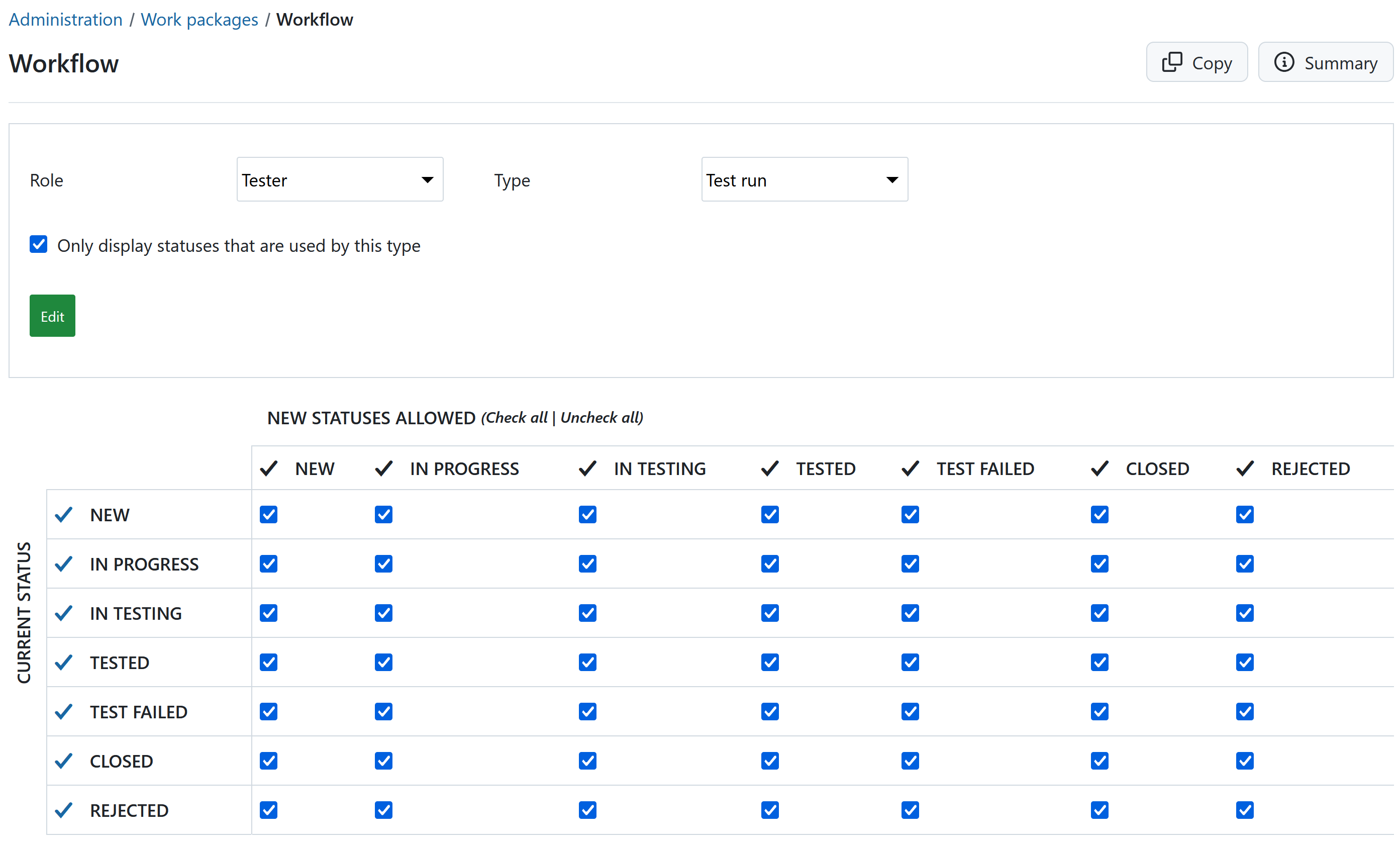 test run workflow example